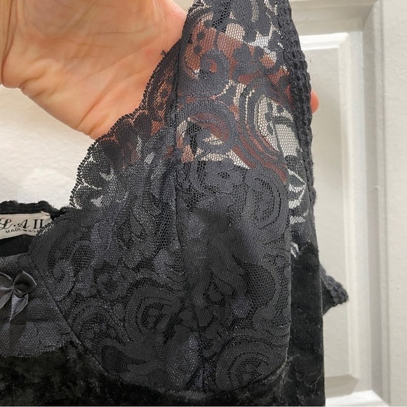 Vintage Midnight Black Lace Slip - Picture 7 of 9